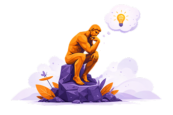 Illustration of a person deep in thought